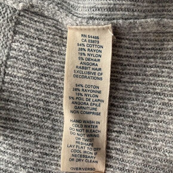 American Eagle Beautiful Beaded Angora Hair Cardigan sz med - Picture 6 of 9